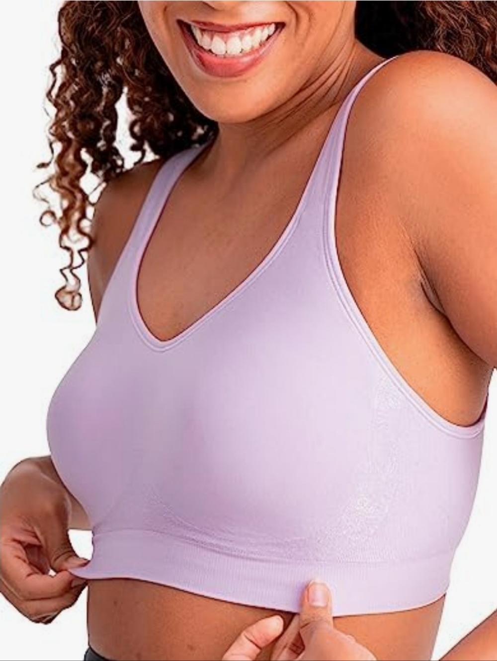 NWOT Truekind Daily Comfort Wireless Shaper Bra in Lavendar, Size XL